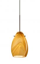 Besa Lighting 1XT-1713HN-LED-BR - Besa Pendant Pera 6 Bronze Honey 1x5W LED