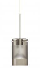 Besa Lighting 1XT-6524ES-SN - Besa Pendant Scope Satin Nickel Smoke/Frost 1x50W Halogen Mr16