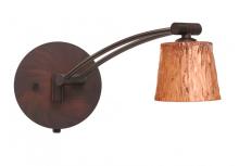 Besa Lighting 1WW-5145CF-BR - Besa Wall Nico 3 Bronze Stone Copper Foil 1x50W Halogen Gy6.35