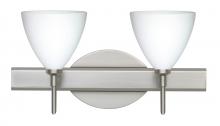 Besa Lighting 2SW-177907-LED-SN - Besa Wall Mia Satin Nickel Opal Matte 2x5W LED