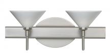 Besa Lighting 2SW-282453-LED-SN - Besa Wall Kona Satin Nickel White Starpoint 2x5W LED