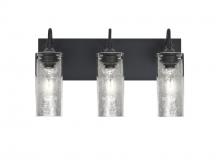 Besa Lighting 3WG-DUKESF-BK - Besa Duke Vanity, Silver Foil, Black Finish, 3x60W Medium Base