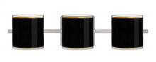 Besa Lighting 3WS-7180GF-SN - Besa Wall Pogo Satin Nickel Black/Inner Gold 3x60W G9