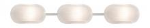 Besa Lighting 3WT-962759-LED-SN - Besa, Cabo Vanity, Frost/Bubble, Satin Nickel Finish, 3x9W LED