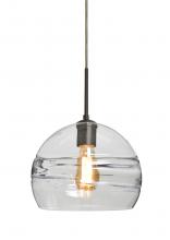 Besa Lighting J-SPIR10CL-EDIL-BR - Besa Spirit 10 Pendant For Multiport Canopy, Clear, Bronze Finish, 1x8W LED Filament