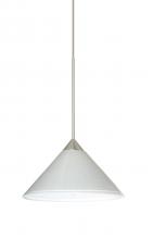 Besa Lighting RXP-282453-SN - Besa Pendant Kona Satin Nickel White Starpoint 1x50W Halogen