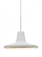 Besa Lighting RXP-MODUSWH-LED-SN - Besa Modus Cord Pendant, White, Satin Nickel Finish, 1x9W LED