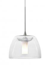 Besa Lighting RXP-SPURCL-SN - Besa Spur Cord Pendant, Clear, Satin Nickel Finish, 1x35W Halogen