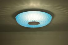 Besa Lighting SPIRA10BLC-LED-SN - Besa, Spira 10 Ceiling, Coral Blue, Satin Nickel, 1x10W LED