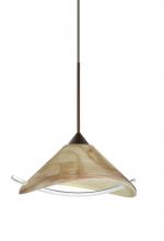 Besa Lighting X-181305-BR - Besa Pendant For Multport Canopy Hoppi Bronze Mocha/Clear 1x50W Halogen