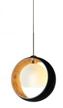 Besa Lighting X-4293GF-LED-BR - Besa Pendant For Multiport Canopy Pogo Bronze Black/Inner Gold 1x5W LED