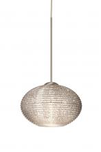 Besa Lighting X-5612GL-LED-SN - Besa Pendant For Multiport Canopy Lasso Satin Nickel Glitter 1x5W LED