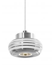 Besa Lighting X-FLOW00-FRFR-LED-SN - Besa, Flower Cord Pendant For Multiport Canopy, Frost/Frost, Satin Nickel Finish, 1x3