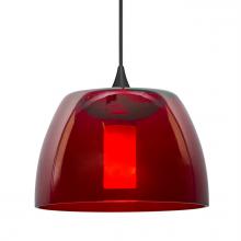 Besa Lighting X-SPURRD-LED-BK - Besa Spur Pendant For Multiport Canopy, Red, Black Finish, 1x3W LED