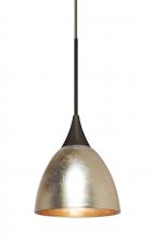 Besa Lighting XP-1758GF-LED-BR - Besa Divi Pendant, Gold Foil, Bronze, 1x9W LED