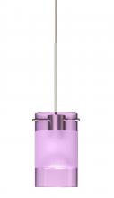 Besa Lighting XP-6524EA-LED-SN - Besa Pendant Scope Satin Nickel Amethyst/Frost 1x5W LED