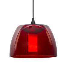 Besa Lighting XP-SPURRD-BK - Besa Spur Pendant, Red, Black Finish, 1x35W MAX GY6.35 Base