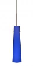 Besa Lighting 1XC-5674CM-LED-BR - Besa Camino Pendant Bronze Cobalt Blue Matte 1x50W Halogen