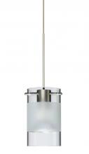 Besa Lighting 1XP-6524EC-SN - Besa Pendant Scope Satin Nickel Clear/Frost 1x50W Halogen Mr16