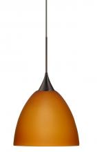 Besa Lighting RXP-757080-BR - Besa Pendant Sasha Bronze Amber Matte 1x50W GY6.35