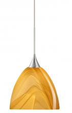 Besa Lighting 1XP-7570HN-SN - Besa Pendant Sasha Satin Nickel Honey 1x50W GY6.35