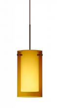 Besa Lighting 1XP-G44007-BR - Besa Pendant Pahu 4 Bronze Transparent Armagnac/Opal 1x35W Halogen