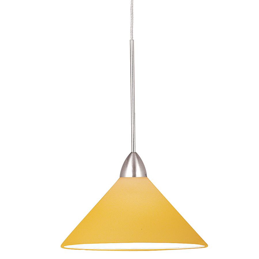 Jill LED Amber Pendant with Chrome Canopy