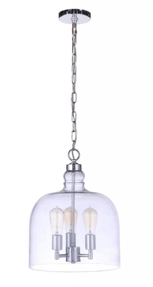 Jackson 3 Light Pendant, Chrome