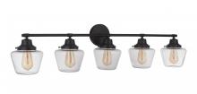 Craftmade 19548FB5 - Essex 5 Light Vanity in Flat Black