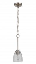 Craftmade 49991-BNK - Serene 1 Light Mini Pendant in Brushed Polished Nickel