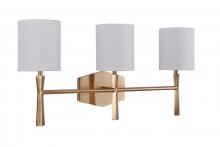 Craftmade 16023SB3 - Chatham 3 Light Vanity in Satin Brass