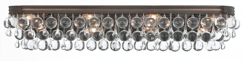 Calypso 8 Light Crystal Teardrop Vibrant Bronze Bathroom Vanity