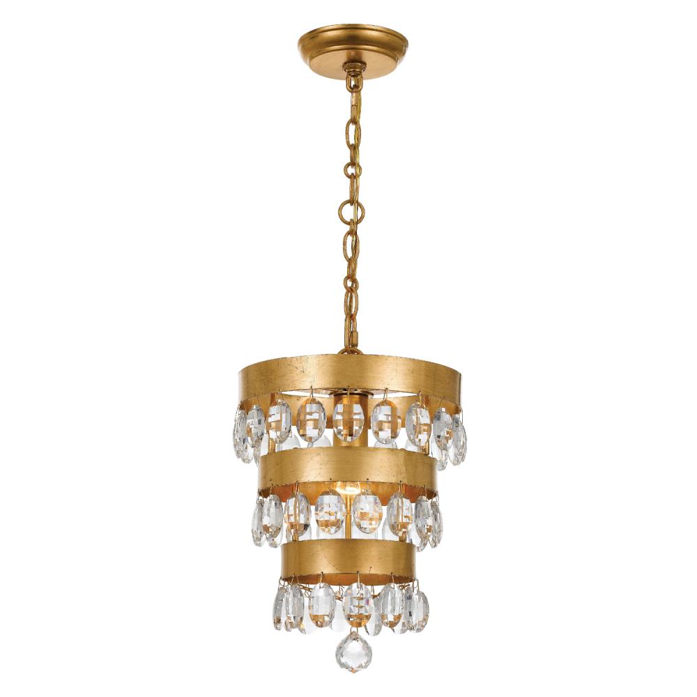 Perla 1 Light Antique Gold Mini Pendant