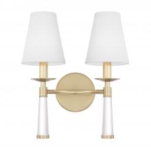 Crystorama 8862-AG - Baxter 2 Light Aged Brass Sconce