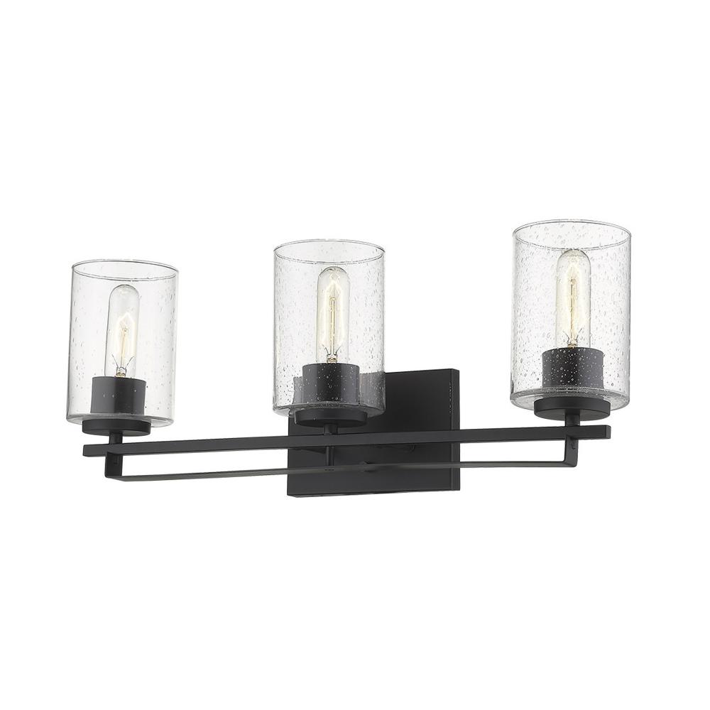 Orella 3-Light Matte Black Sconce