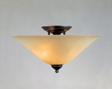 Quoizel CV1619IB - Two Light Virsage Stone Glass Bowl Semi-Flush Mount