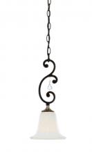 Quoizel MQ1508HL - One Light Mottled Amber Scavo Glass Down Mini Pendant