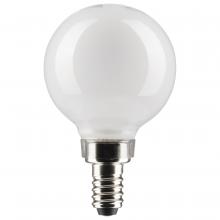 Satco Products Inc. S21208 - 4.5 Watt G16.5 LED; White; Candelabra base; 90 CRI; 4000K; 120 Volt