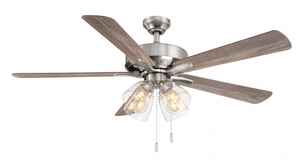 Coldwater 52 Inch Indoor/Outdoor Smart Flush Mount Ceiling Fan