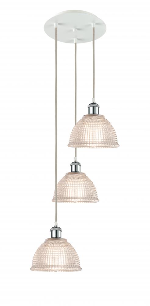 Arietta - 3 Light - 15 inch - White Polished Chrome - Cord Hung - Multi Pendant