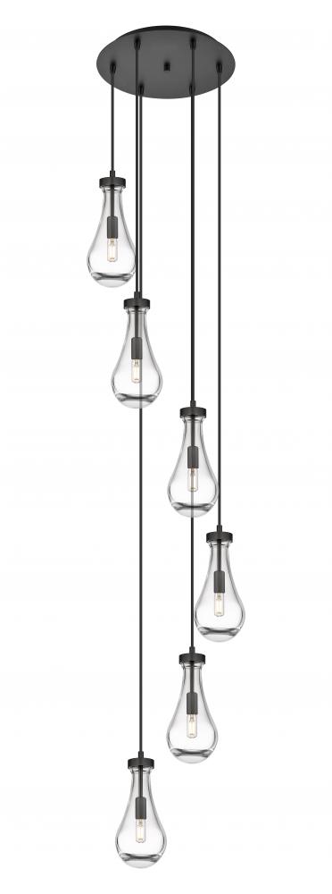 Owego - 6 Light - 16 inch - Matte Black - Multi Pendant