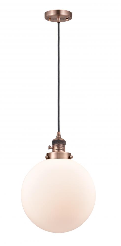 Beacon - 1 Light - 10 inch - Antique Copper - Cord hung - Mini Pendant