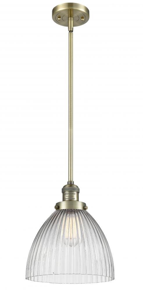 Seneca Falls - 1 Light - 10 inch - Antique Brass - Stem Hung - Mini Pendant