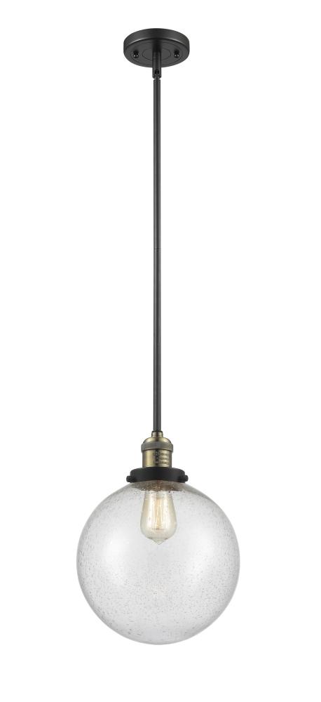 Beacon - 1 Light - 10 inch - Black Antique Brass - Stem Hung - Mini Pendant