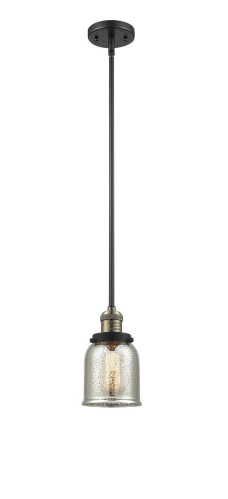 Bell - 1 Light - 5 inch - Black Antique Brass - Stem Hung - Mini Pendant