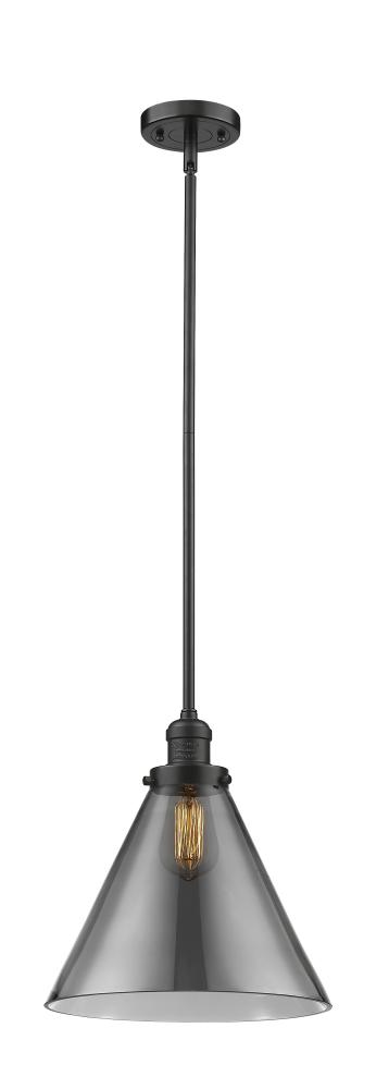 Cone - 1 Light - 12 inch - Oil Rubbed Bronze - Stem Hung - Mini Pendant