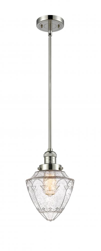 Bullet - 1 Light - 7 inch - Polished Nickel - Stem Hung - Mini Pendant