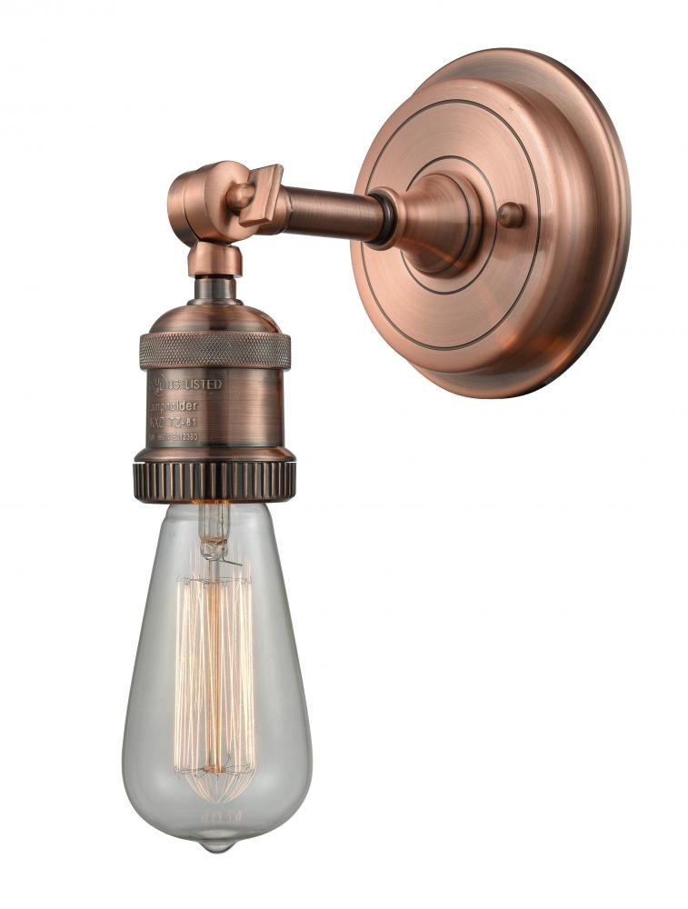 Bare Bulb - 1 Light - 5 inch - Antique Copper - Sconce