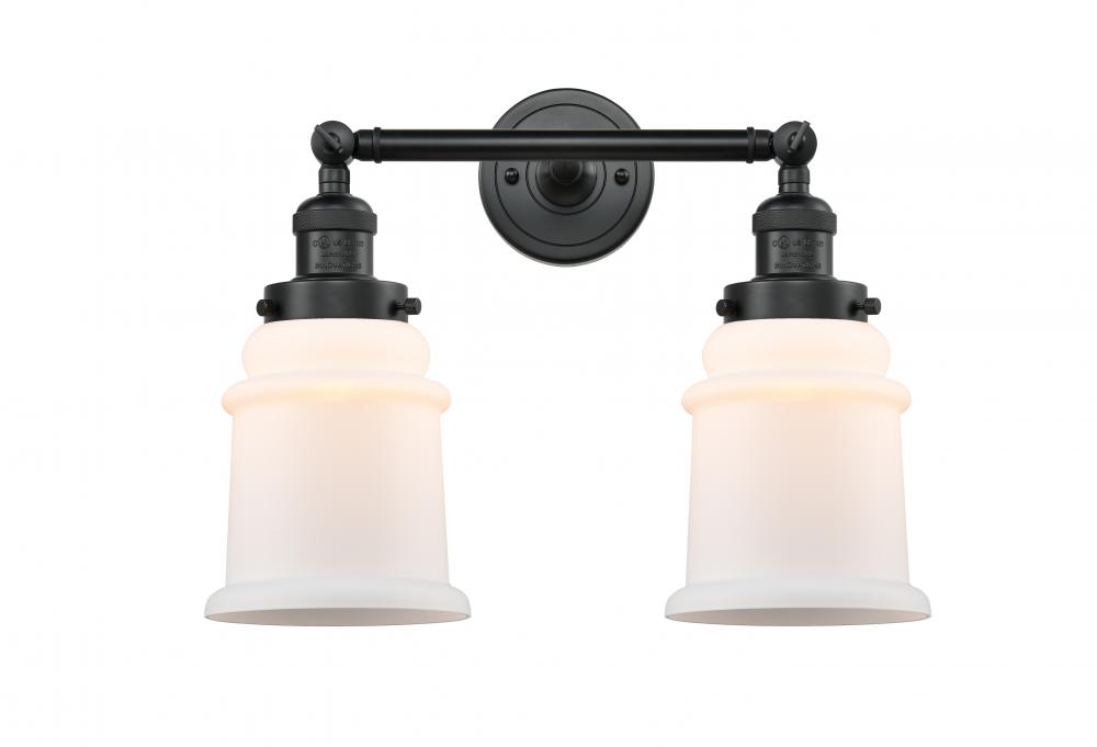 Canton - 2 Light - 17 inch - Matte Black - Bath Vanity Light