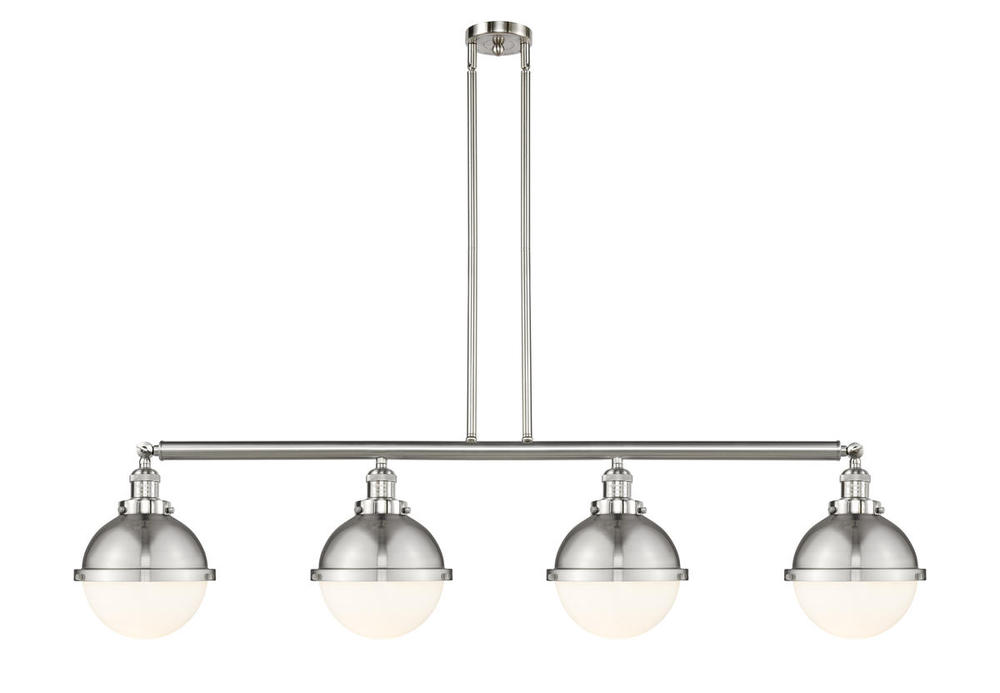 Hampden - 4 Light - 54 inch - Brushed Satin Nickel - Stem Hung - Island Light